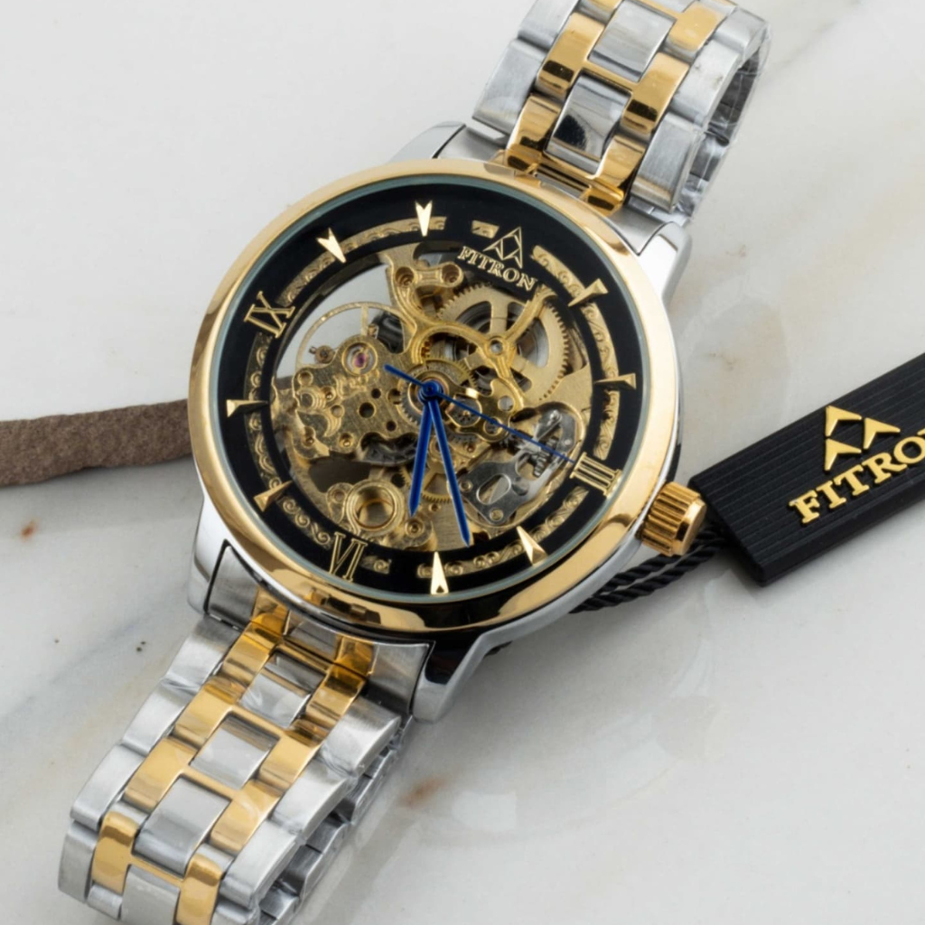 Men Skeleton Automatic Water Resistance Watch