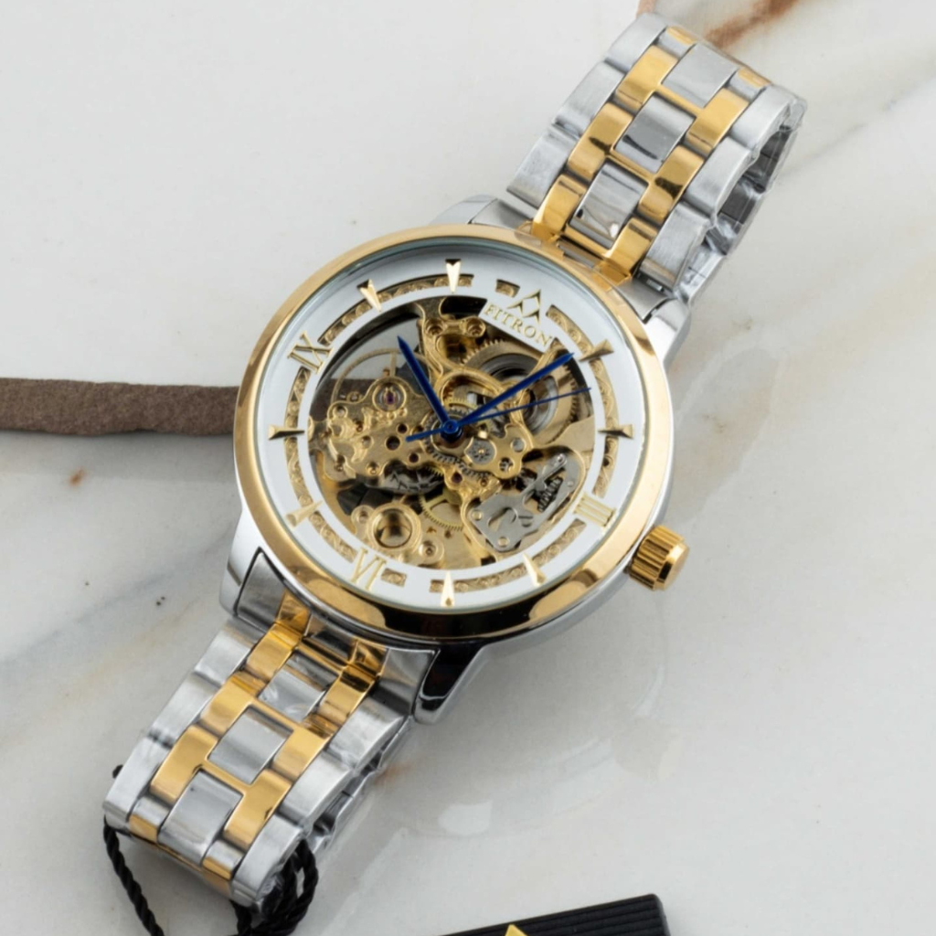 Men Skeleton Automatic Water Resistance Watch