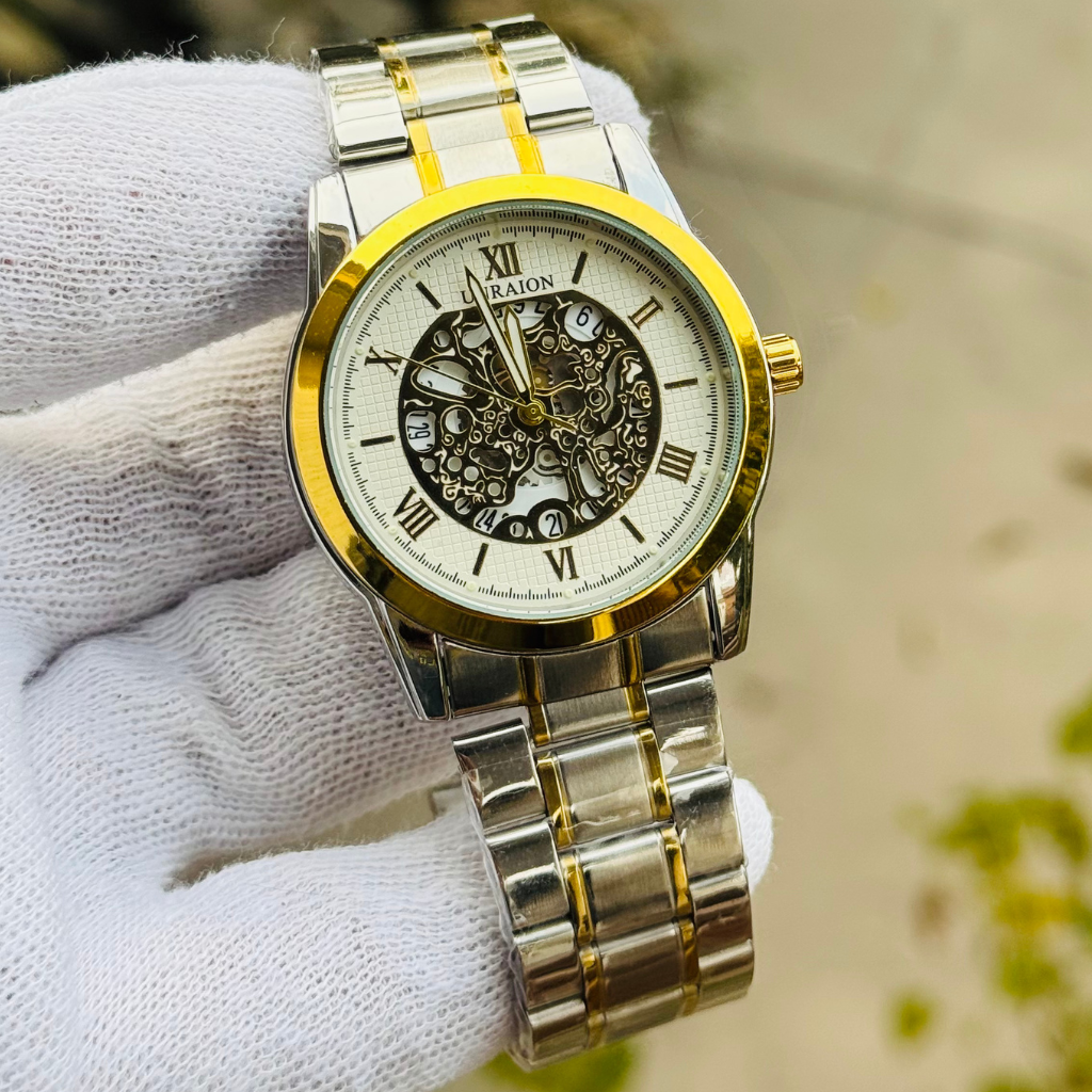 Skeleton Dial Date Luminous Pointer